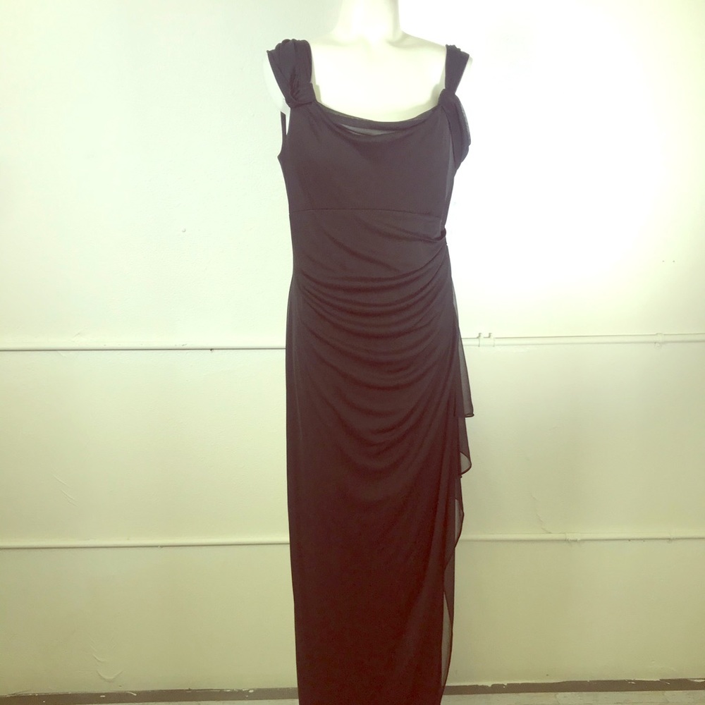 Alex Evenings Cold Shoulder Ruffle Gown - Picture 2 of 11
